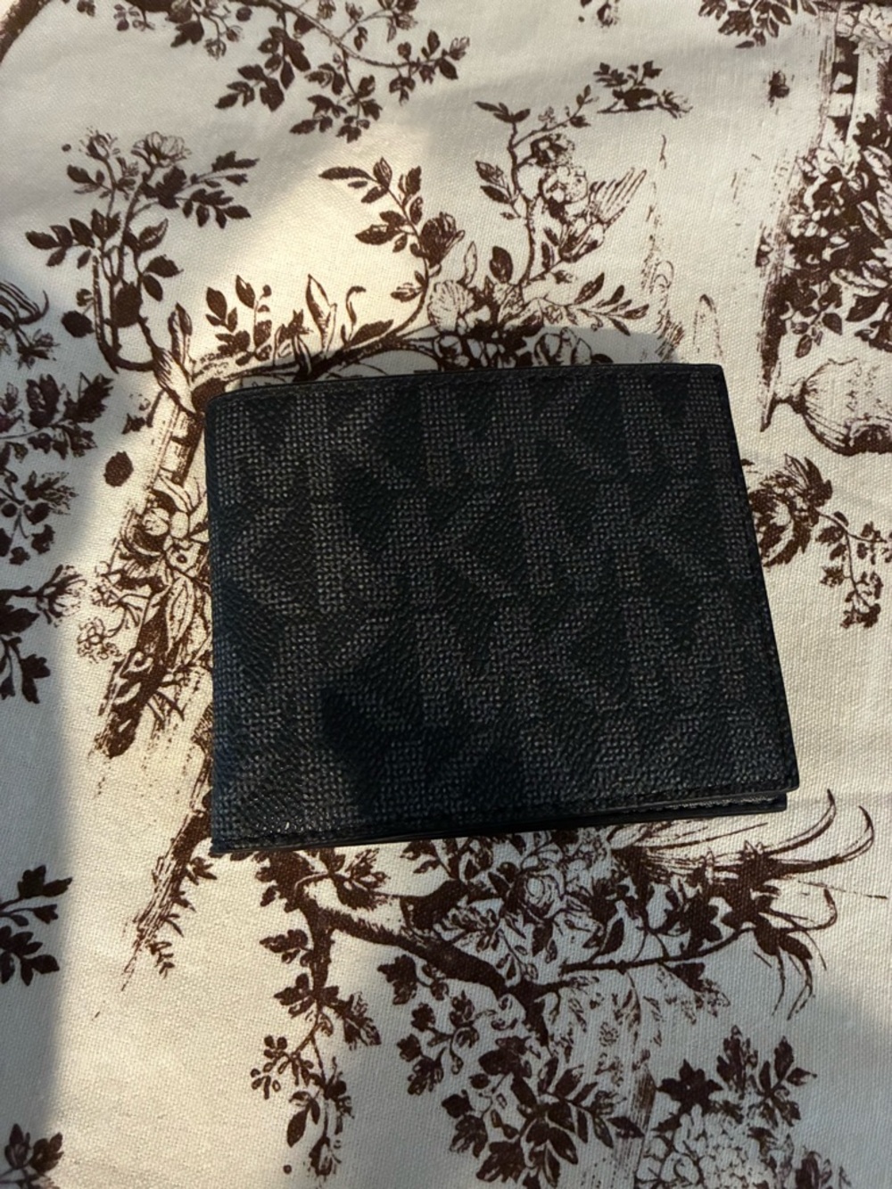 Michael Kors Black Textured Bifold Wallet